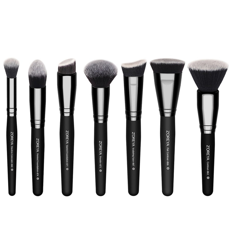 Black Makeup Brushes Set