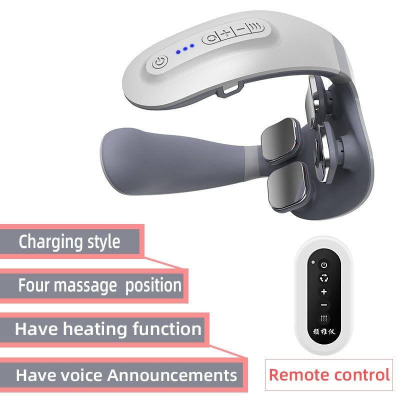 Automatic 4-Head Heating Neck Massager