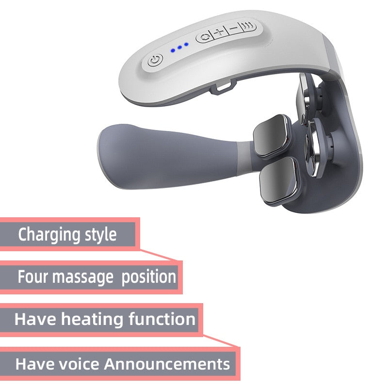 Automatic 4-Head Heating Neck Massager